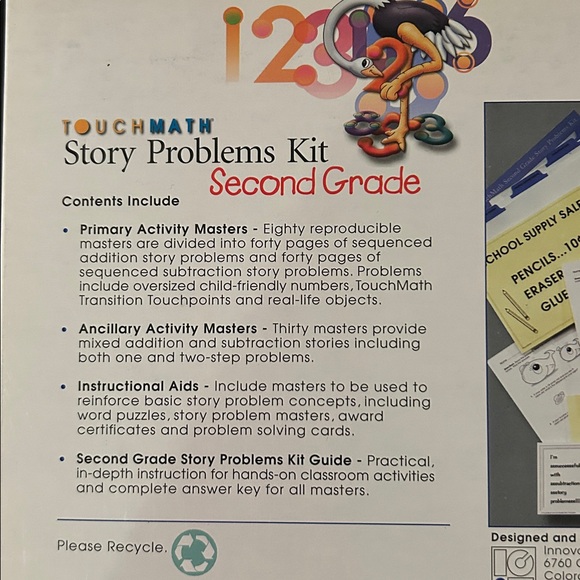 2nd Grade Touch Math Story Problems Kit - Picture 4 of 7